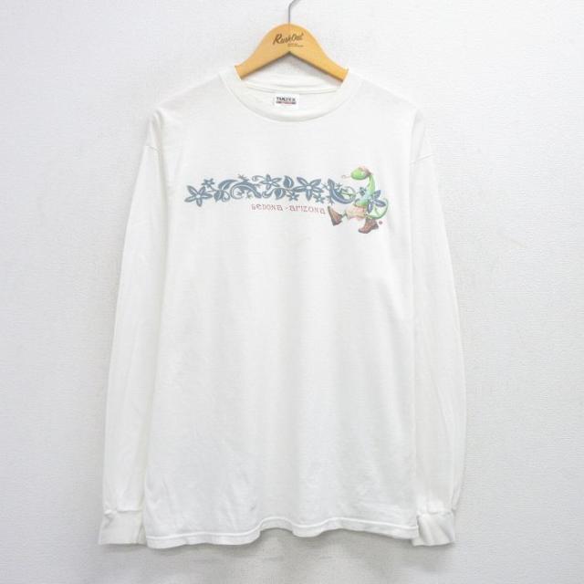 古着 TULTEX 長袖 ビンテージ Tシャツ メンズ 90年代 90s トカゲ