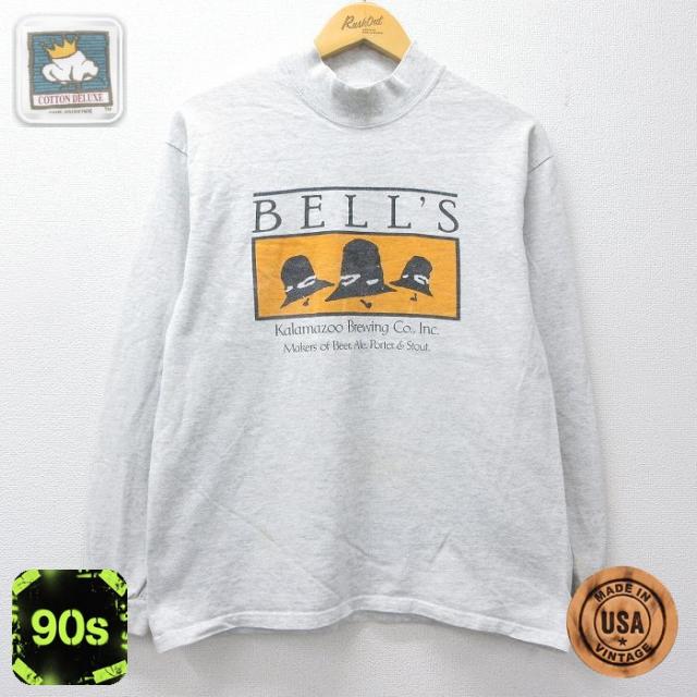 古着 長袖 ビンテージ Tシャツ メンズ 90年代 90s BELLS モックネ