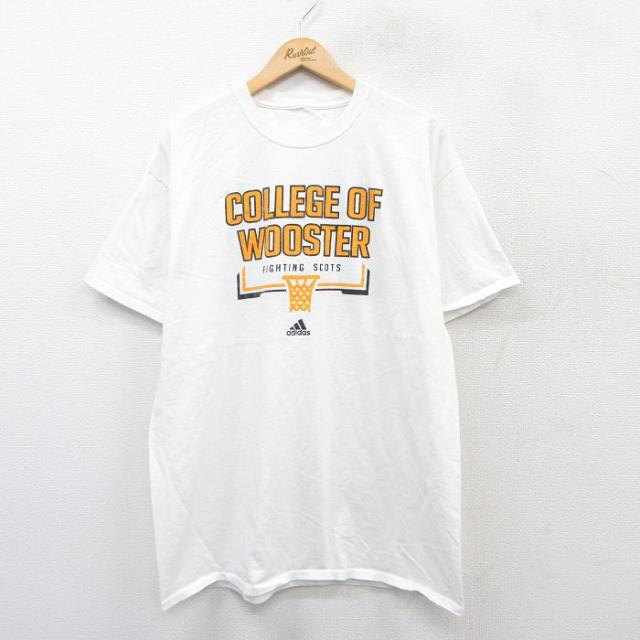 古着 半袖 ブランド Tシャツ メンズ WOOSTER アディダス 白 ホワイト