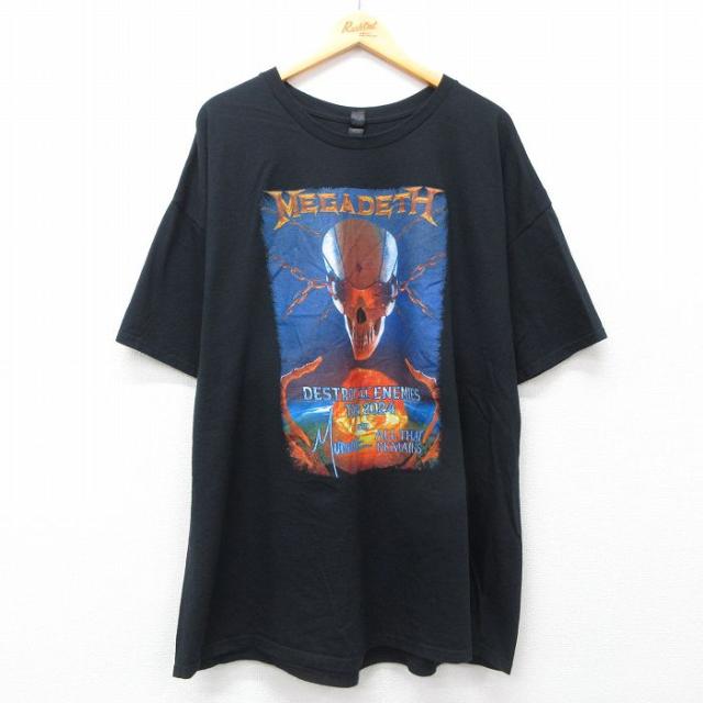 古着 半袖 ロック バンド Tシャツ メンズ メガデス 大きいサイズ コットン