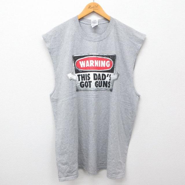 古着 ビンテージ ノースリーブ Tシャツ メンズ 00年代 00s WARNIN