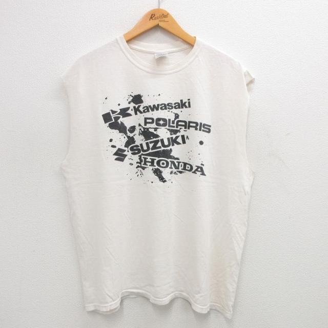 古着 ビンテージ ノースリーブ Tシャツ メンズ 00年代 00s ホンダ スズ