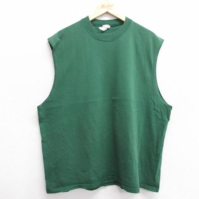 古着 ビンテージ ノースリーブ Tシャツ メンズ 00年代 00s 無地 大きい