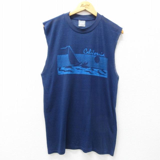 古着 ノースリーブ ビンテージ Tシャツ メンズ 80年代 80s カリフォルニ