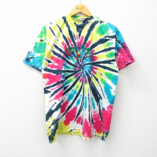 古着 半袖 ビンテージ Tシャツ メンズ 00年代 00s ヤシの木 家 刺繍 