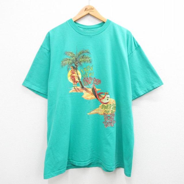 古着 半袖 ビンテージ Tシャツ メンズ 90年代 90s ヤシの木 女性 鳥