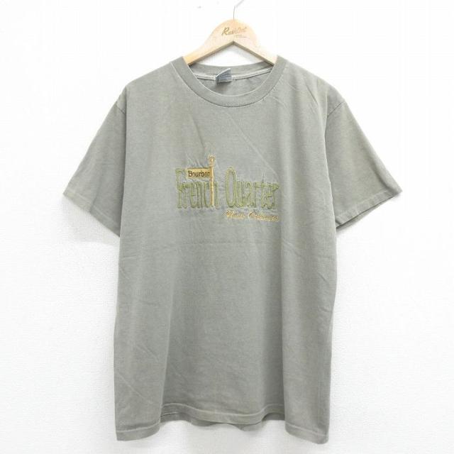 古着 半袖 ビンテージ Tシャツ メンズ 90年代 90s フレンチ 刺繍 クル