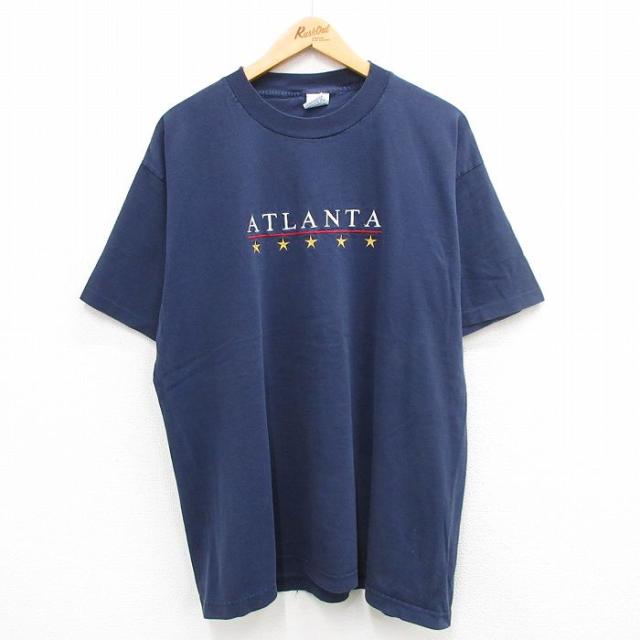 古着 半袖 ビンテージ Tシャツ メンズ 90年代 90s アトランタ 刺繍 大