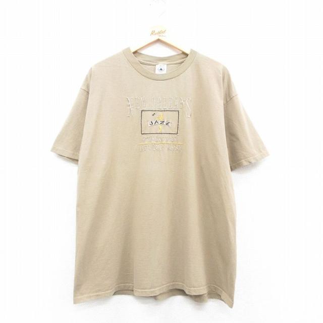 古着 半袖 ビンテージ Tシャツ メンズ 00年代 00s JAZZ 刺繍 大き
