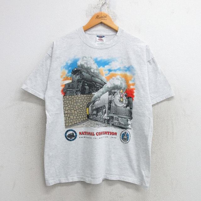 古着 ジャージーズ 半袖 ビンテージ Tシャツ メンズ 90年代 90s 機関車