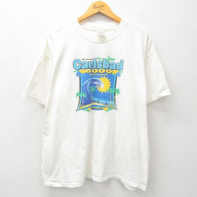 古着 半袖 ビンテージ Tシャツ メンズ 00年代 00s カールスバッド 波 