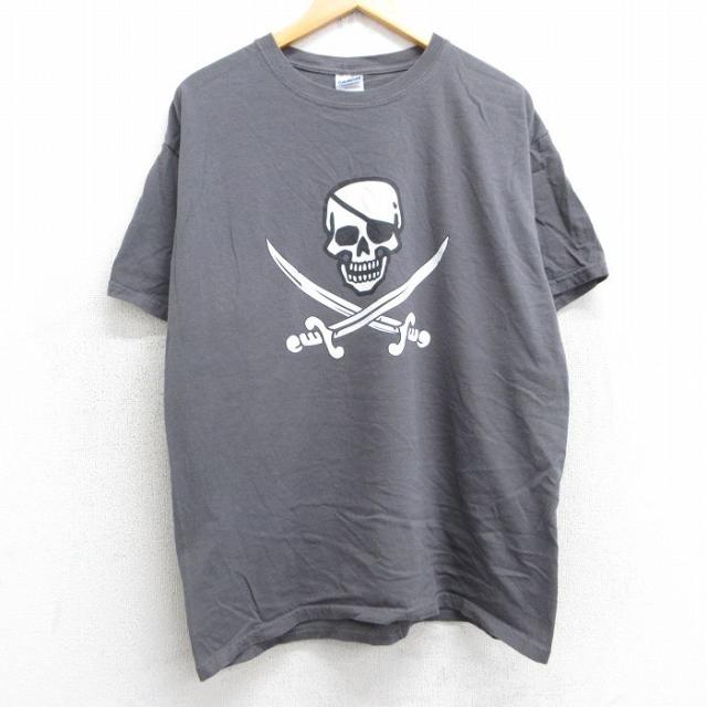 古着 半袖 ビンテージ Tシャツ メンズ 00年代 00s スカル 海賊 コット