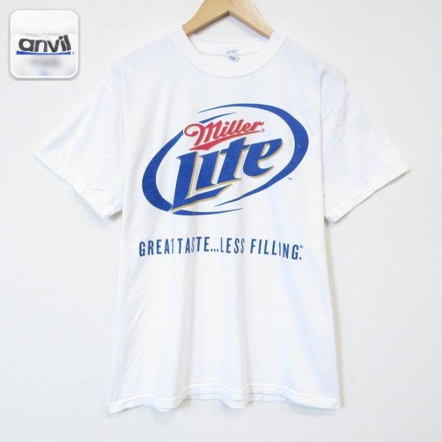 ミラーライト 00s 半袖Tシャツ ビール ホワイト XL | 古着 26aug