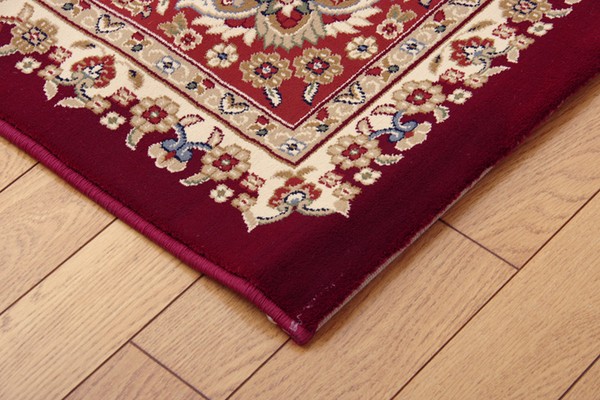 ラグマット/絨毯 〔ワイン 約160×230cm〕 トルコ製 ウィルトン織